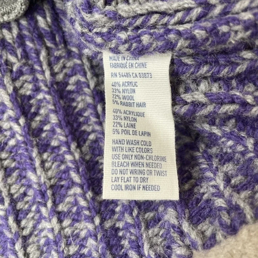 American Eagle Sweater Womens Small Purple Gray Button Cardigan Pockets Cozy - Picture 6 of 9